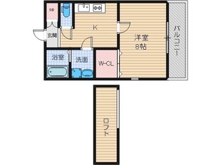 チャルテ高槻富田A棟の物件間取画像